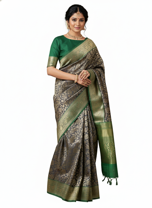 S collections  Kanjivaram silk saree